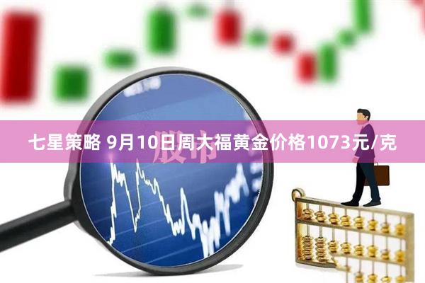 七星策略 9月10日周大福黄金价格1073元/克
