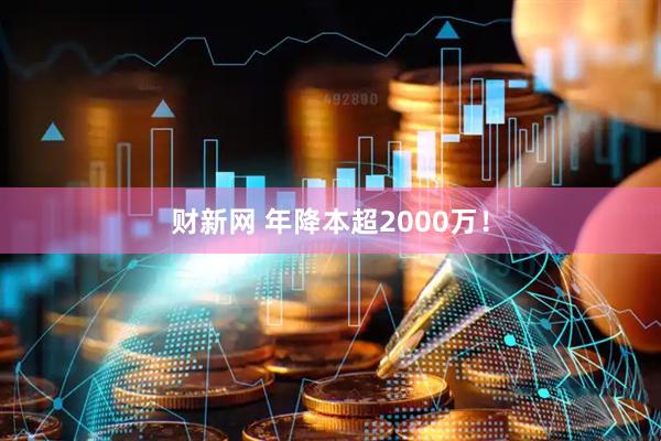 财新网 年降本超2000万！